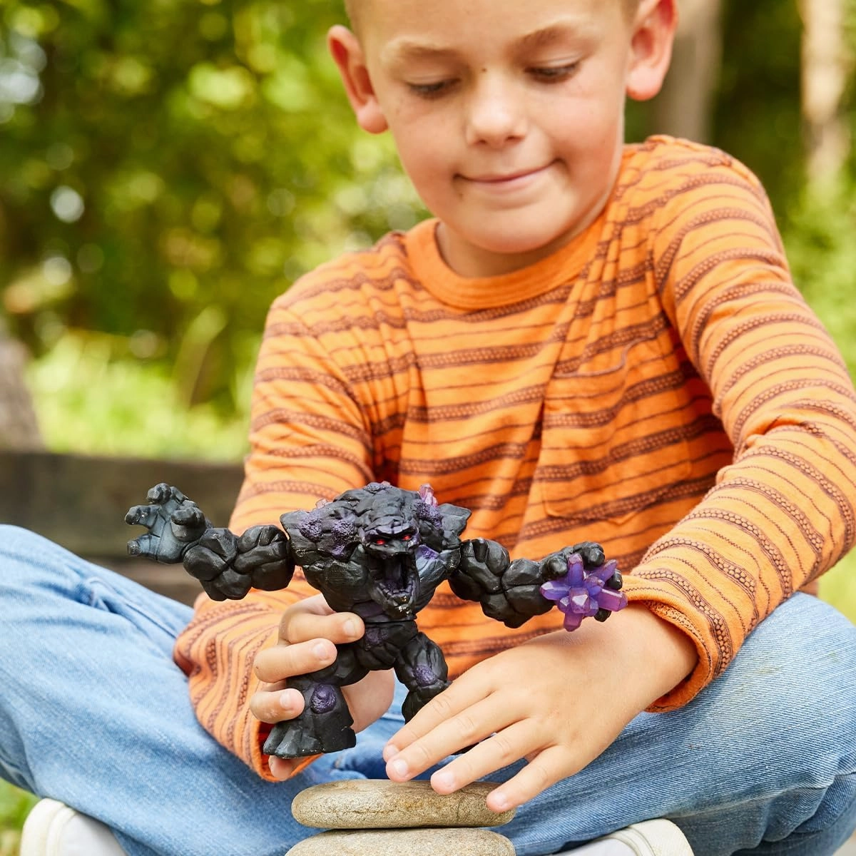 Schleich Eldrador Creatures - 9" Shadow World Stone Monster Toy with Crystal Set - Cool Movable Monster Action Figure for Boys and Girls - Fantasy Rock Beast Figurine - Durable Toys for Kids Ages 7 