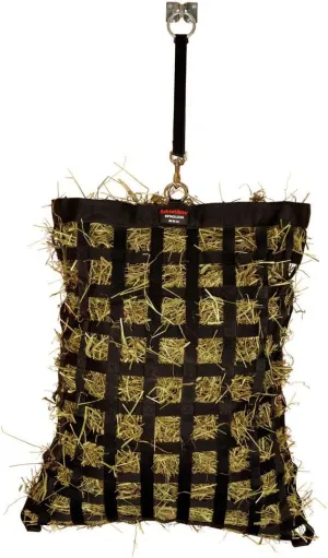 Schneiders 2" Slow Feed Webbed Hay Bag for Horses | Durable Design Holds 3 Flakes | Reduces Hay Waste and Supports Healthy Grazing Habits | Color Black