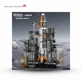 Semi-Mechanical Series Rocket version- assembled building blocks for children and adults, educational toy, birthday gift