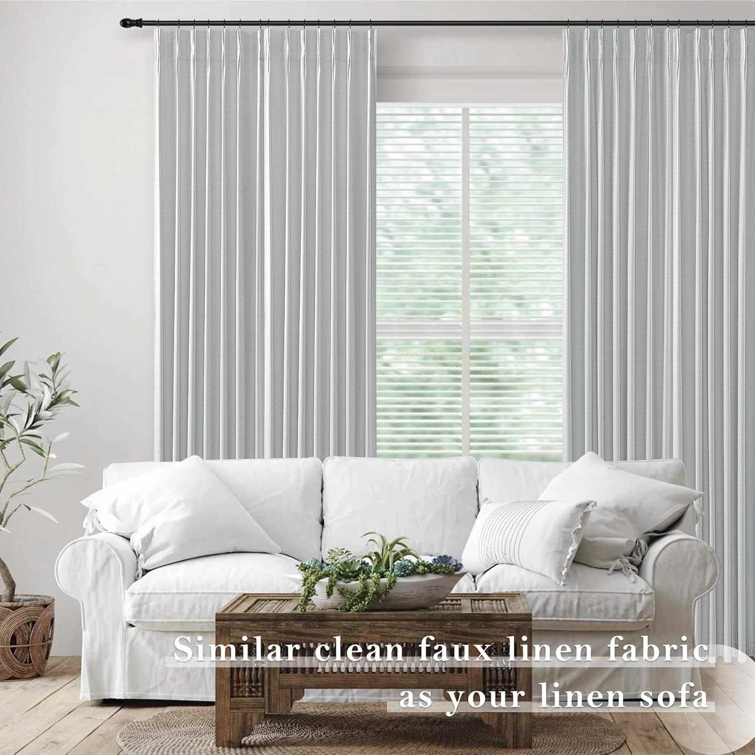 SHINELAND Light Grey Blackout Curtains for Bedroom Living Room 96 Inches Long,100% Black Out Pinch Pleated Gray Curtains 2 Panels Set
