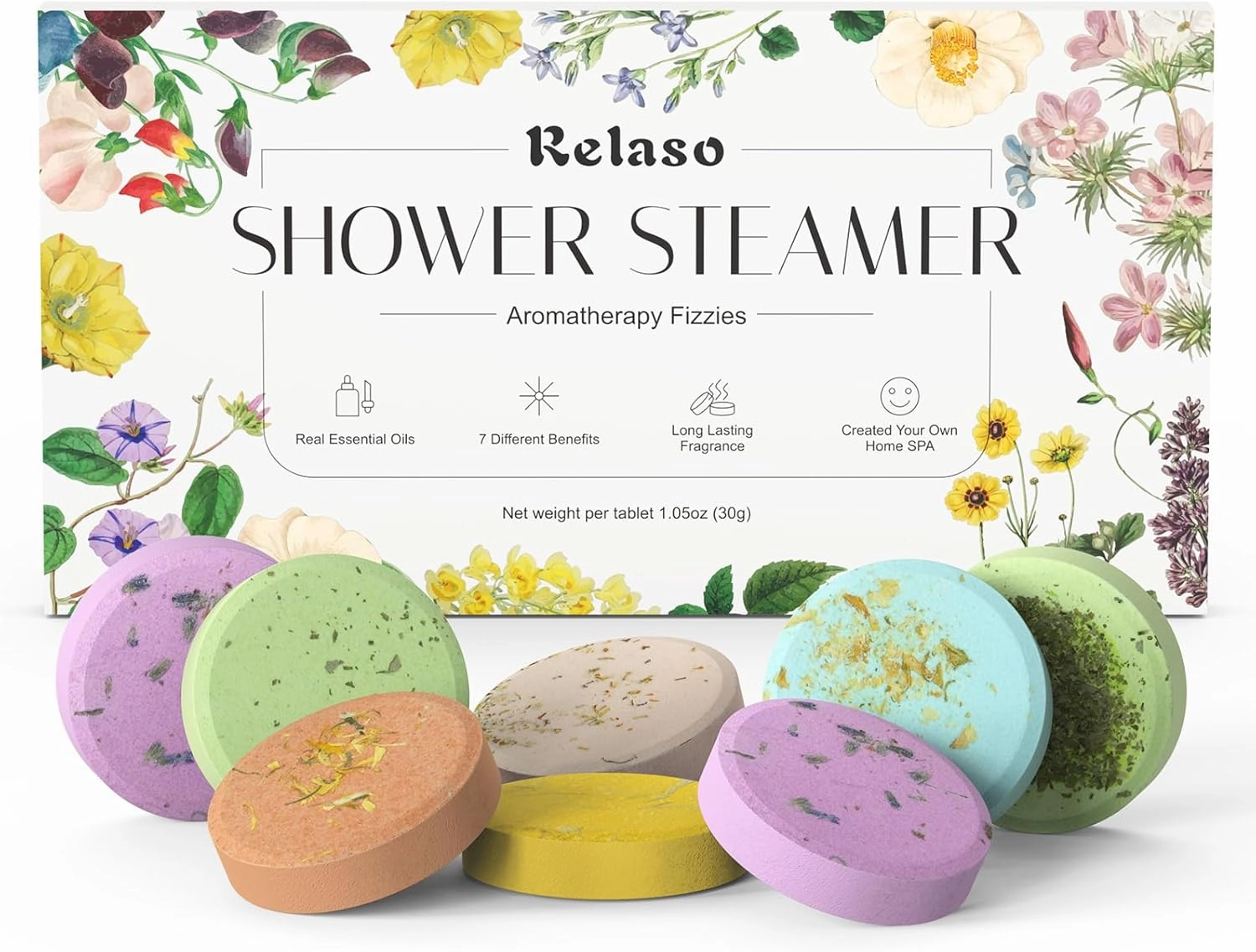Shower Steamers Aromatherapy, Gifts for Her - 8 Pack Premium Shower Bombs with Natural Essential Oils, Birthday, Home Spa Stress Relief, Relaxation Self Care Gifts for Women, Men