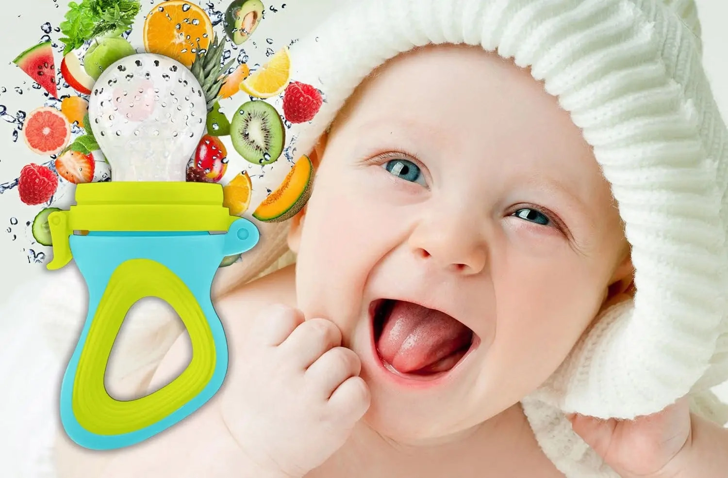 Silicone Baby Squeeze Feeder with Spoon – Food Supplement Bottle