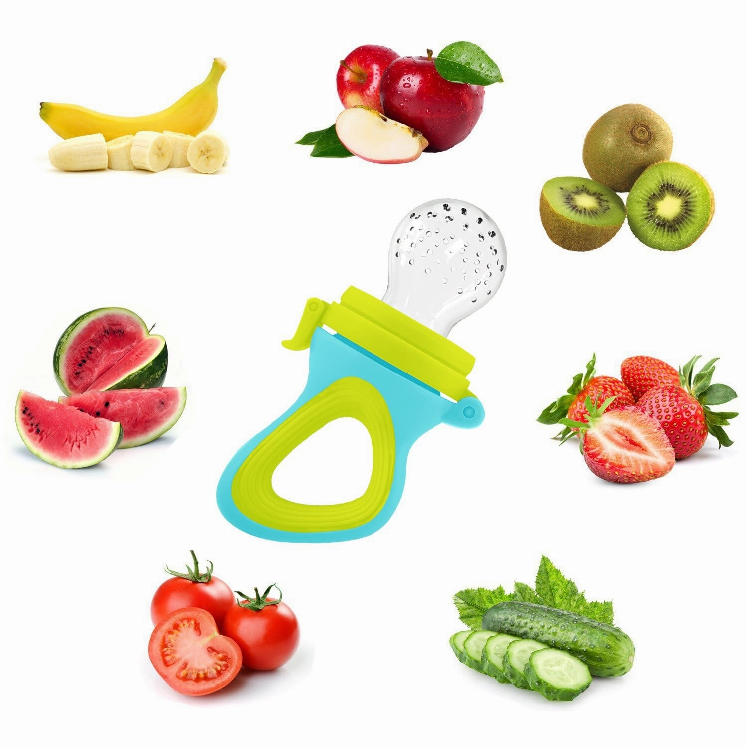 Silicone Baby Squeeze Feeder with Spoon – Food Supplement Bottle