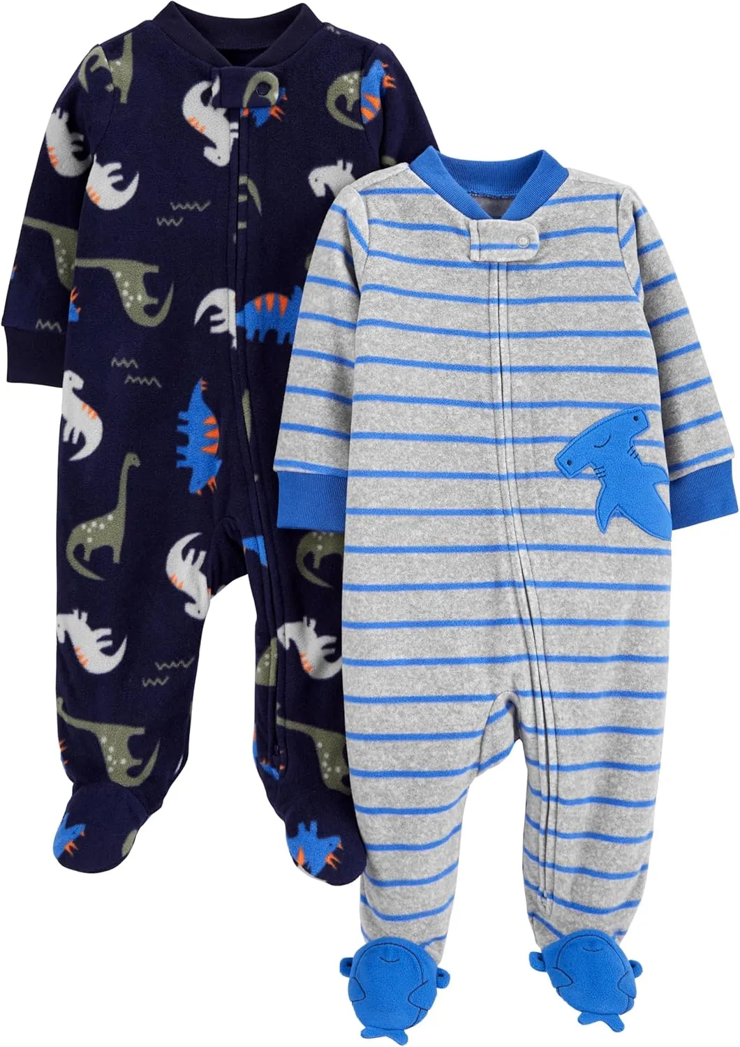Simple Joys by Carter's Baby Boys' 2-Pack Fleece Footed Sleep and Play