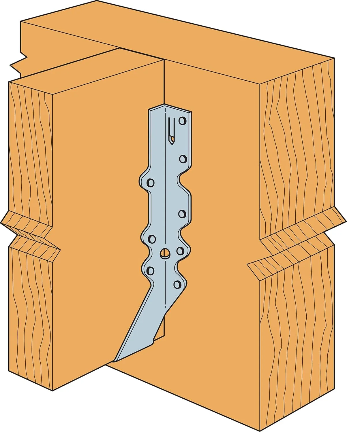 Simpson Strong-Tie LU26 Light Face-Mount Joist Hanger - Wood Construction Connectors, 20 Gauge Galvanized Steel Brackets, Hurricane Rafter Ties, 2x6, 100 Per Pack