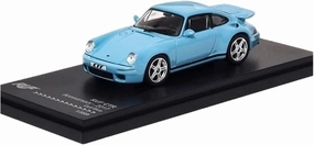 Simulation Car Model 1:64 for Ruf CTR Anniversary Edition 2017 AR Blue Simulation Alloy Car Model Collection Display Mini Vehicles Toys