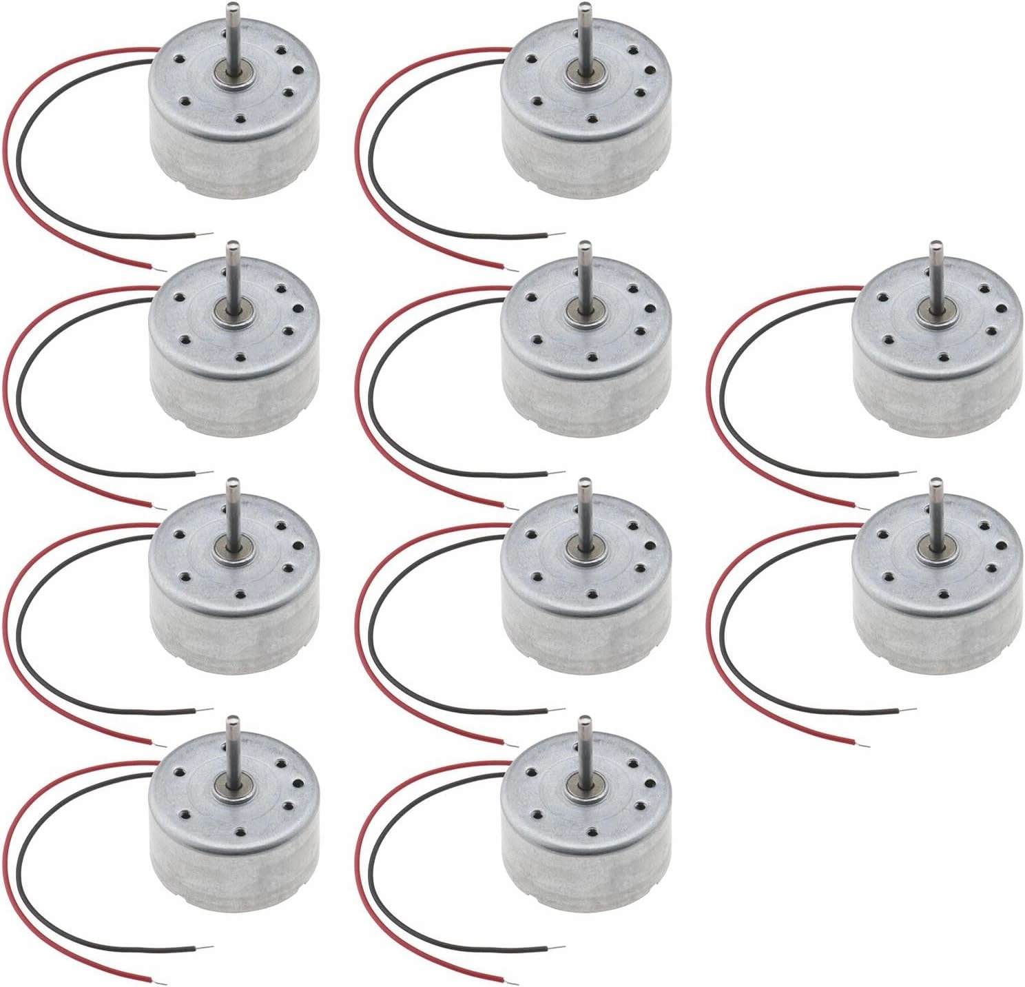 SING F LTD 10Pcs Mini Fan Motor 1730RPM DC 3V Mini Generator Motors Mini Electric Motor Accessories for Model Cars Airplanes Scientific Experiments