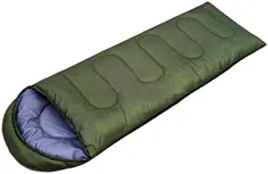 Sleeping Bag Camping Sleeping Bag Super Light Waterproof 4 Season Warm Bag Double Shoulder Bag Sleeping Bag Suitable for Outdoor Hiking，Armygreen950g
