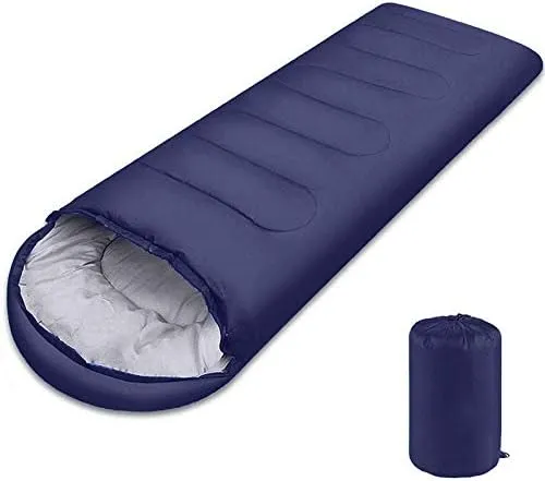 Sleeping Bag Portable Envelope Sleeping Bag Outdoor Adult Waterproof Travel Hiking Ultralight Sleeping Bag with Cap Camping Equipment