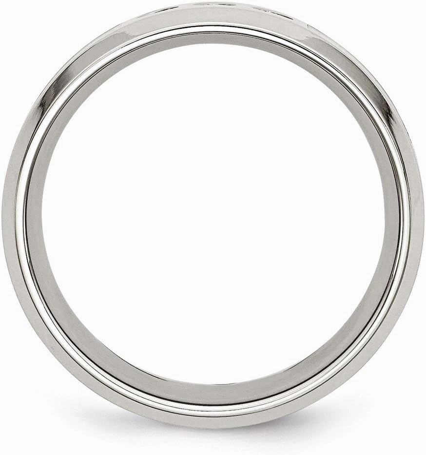 Solid Stainless Steel Camouflage 1/10ct. tw. Diamond 8mm Men's Wedding Band Ring