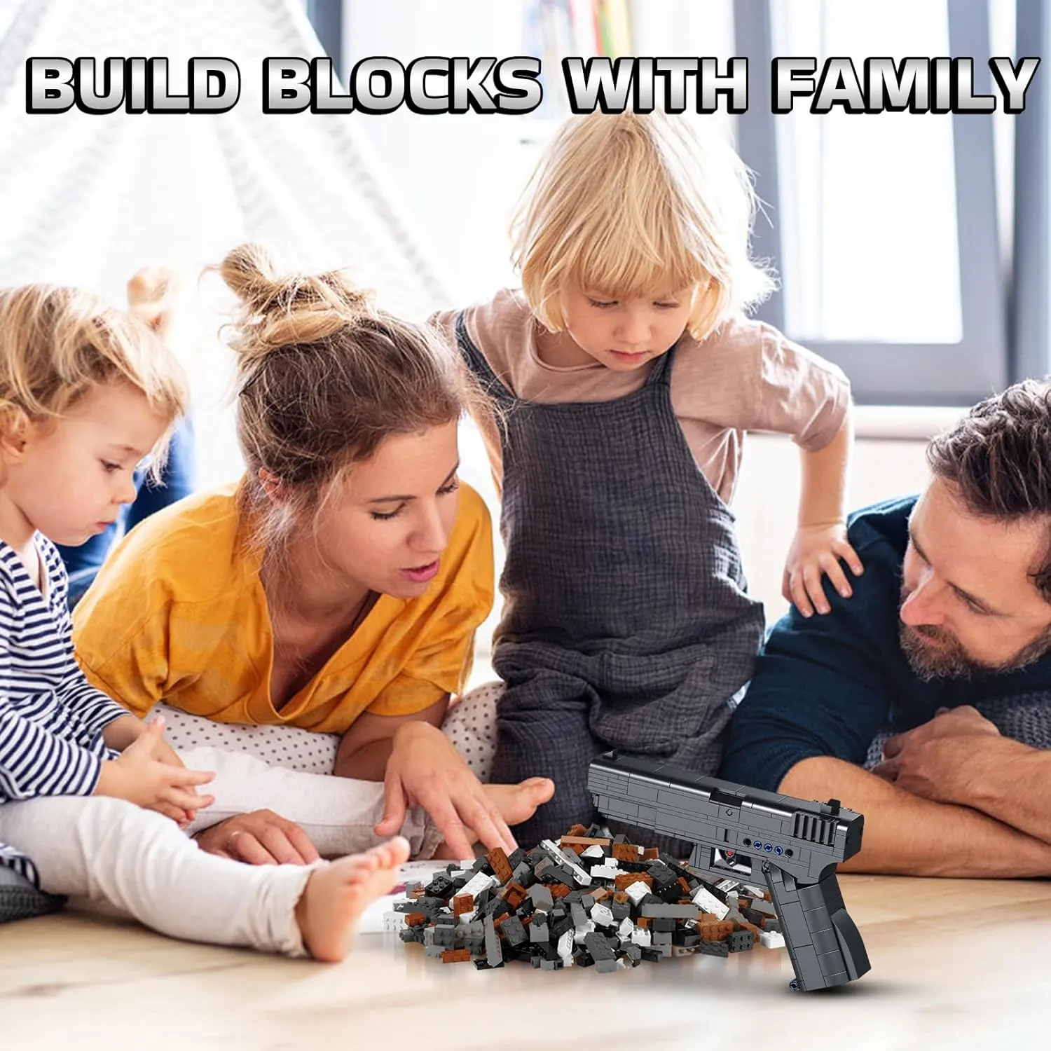 Sosuy Building Block Gun Sets, G18 1:1 Shootable Pistol Model Guns Army Toys for Adult Teen Boys, Birthday for Men Kids Age 8 , Realistic Bricks Collection for Military Fan 336PCS