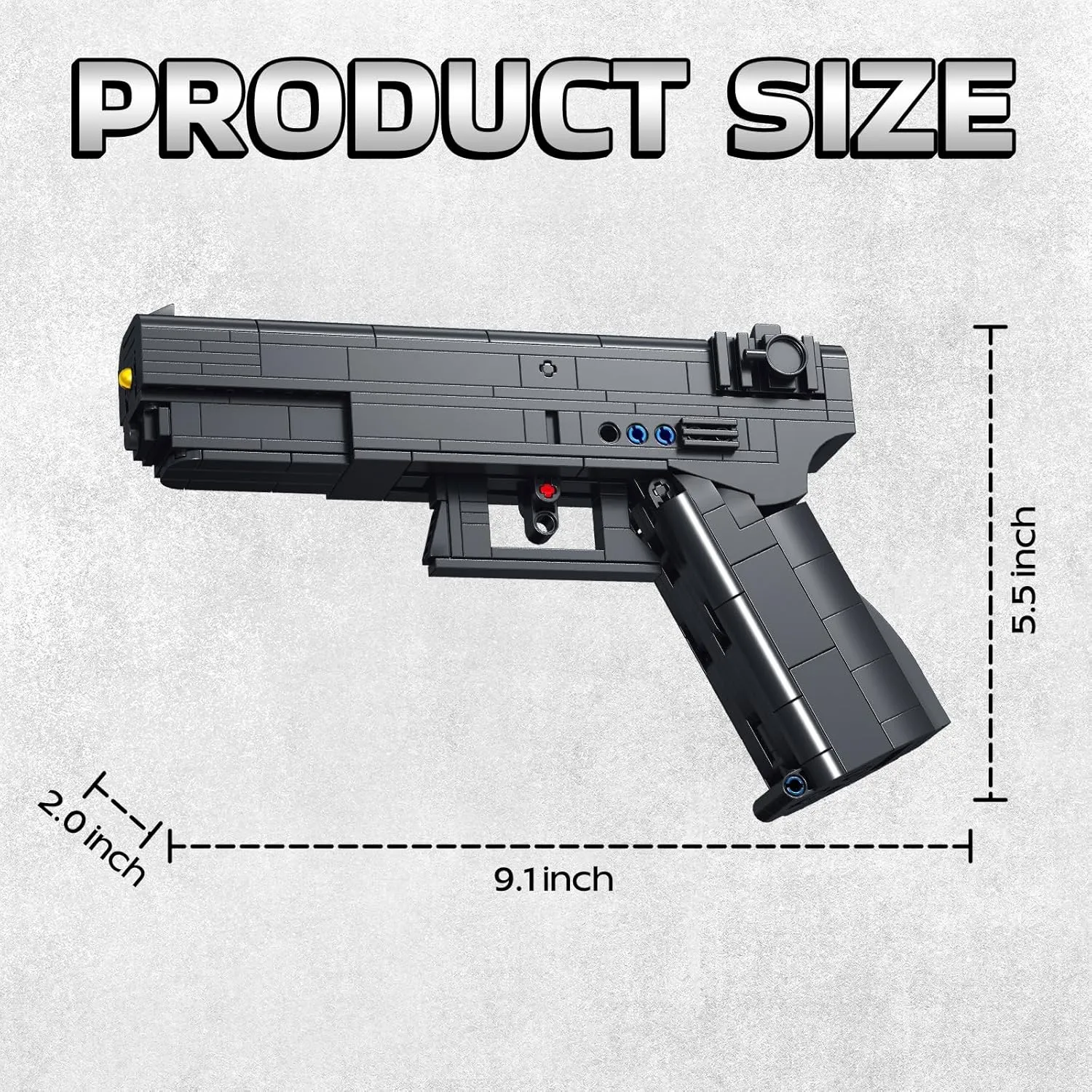 Sosuy Building Block Gun Sets, G18 1:1 Shootable Pistol Model Guns Army Toys for Adult Teen Boys, Birthday for Men Kids Age 8 , Realistic Bricks Collection for Military Fan 336PCS