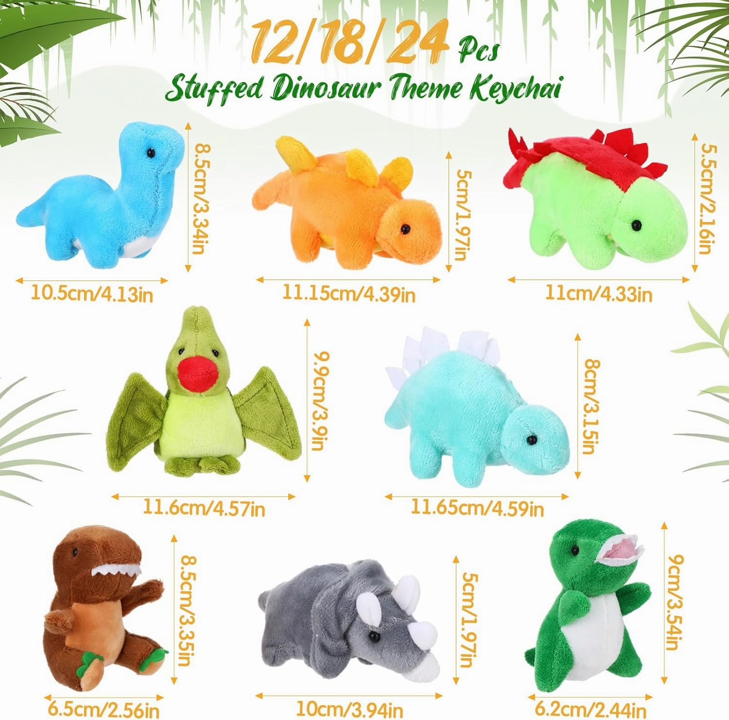 Spakon 72 Pcs Dinosaur Party Favors for Boys and Girls Includes 12 Sets Mini Dinosaur Stuffed Animals Plush Keychains Gift Box House Stickers Adopt a Dinosaur Party Favor for Dinosaur Birthday Favors