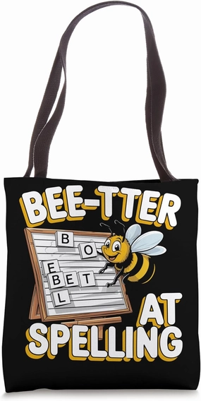 Spelling Bee Champion Word Competition Academic Contest Tote Bag