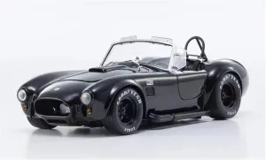 Sports car Metal Model 1/18 for Shelby Cobra 427S/C Alloy Car Static Display Model Red Black Favorite Collection Car Model for Home Décor(Black)