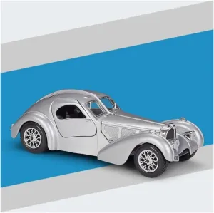 Sports car Metal Model 1:24 for Bugatti Atlantic 1936 Alloy Car Model Diecasts Toy Vehicles Ornaments Display Decoration Hobbies for Home Décor