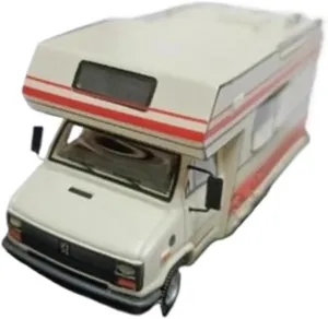 Sports car Metal Model 1:87 Scale for J5 Camper Resin Simulation Touring Car Model Static Collection Decorated Holiday Toys for Home Décor