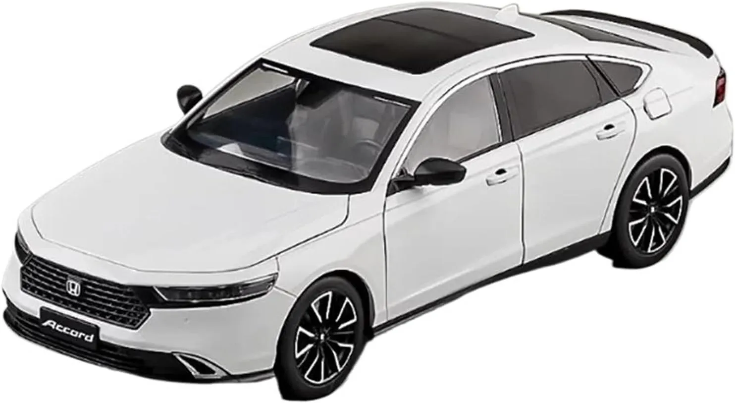 Sports car Metal Model Diecast Scale 1/18 for Honda Accord Large Toy Car Model Alloy Collection Decoration Display for Home Décor(White)
