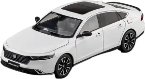 Sports car Metal Model Diecast Scale 1/18 for Honda Accord Large Toy Car Model Alloy Collection Decoration Display for Home Décor(White)