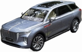 Sports car Metal Model 1 18 for Hongqi E-HS9 Off-Road Vehicle SUV Casting Metal Simulation Car Model Scene Ornaments Gray for Home Décor(Gray)