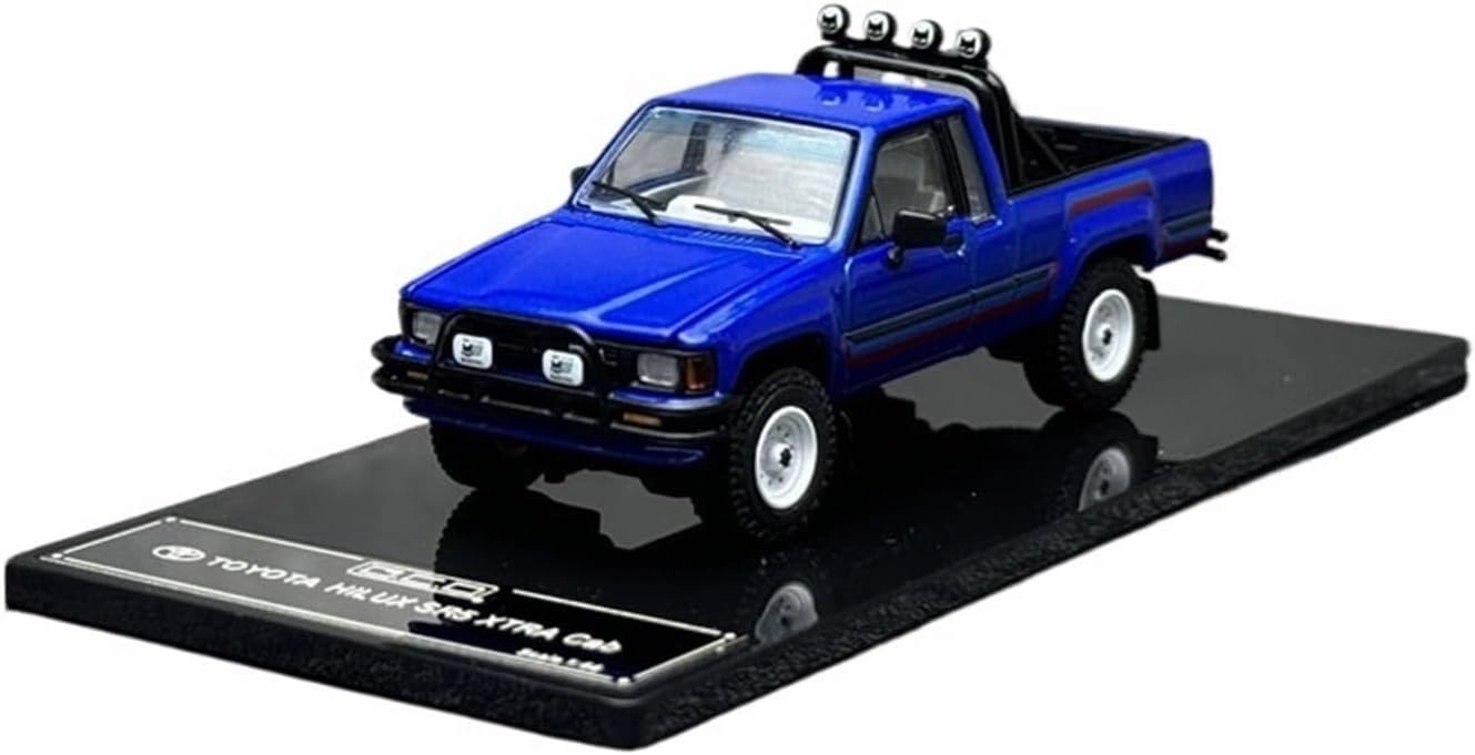 Sports car Metal Model 1:64 for Toyota Hilux Pickup Truck Hilux Alloy Car Model Collection Ornaments Blue Gray for Home Décor