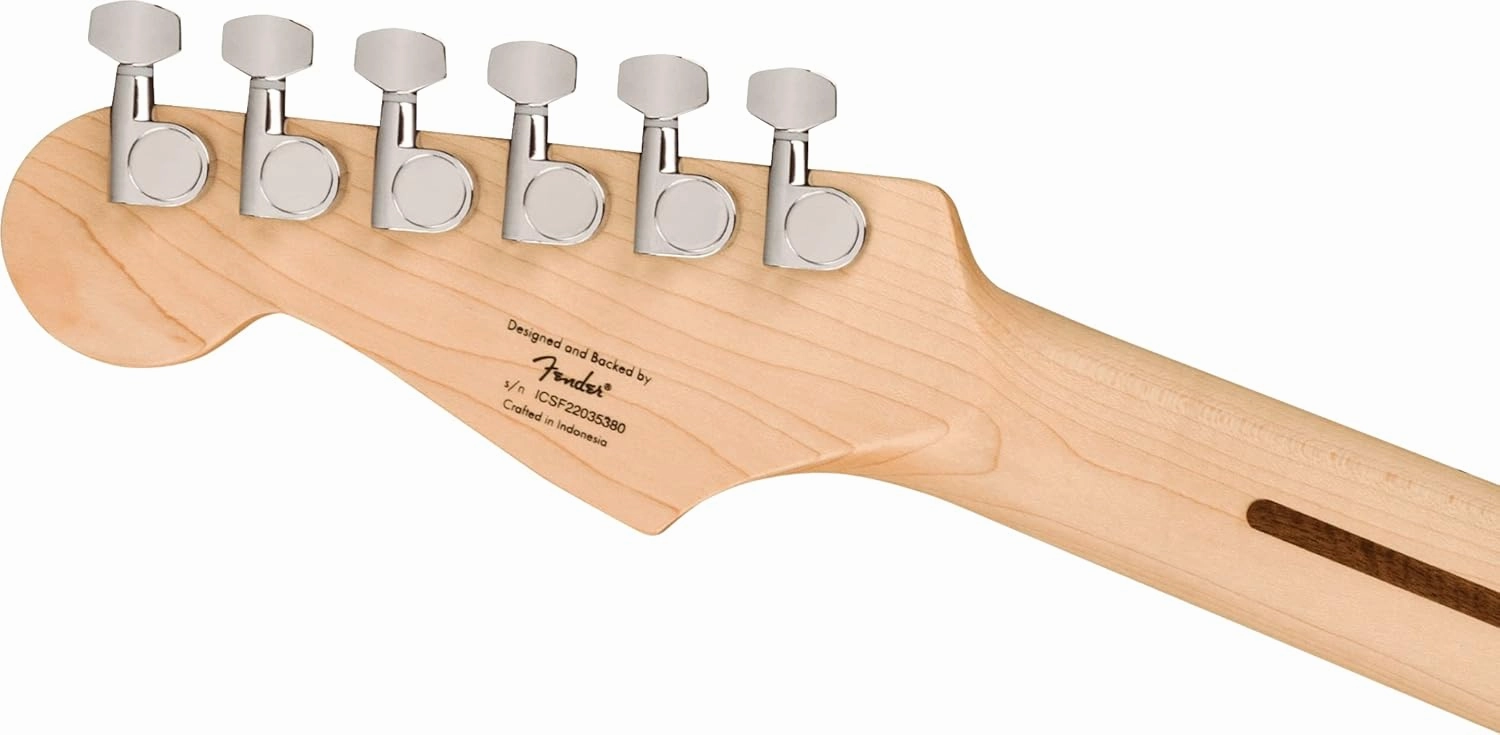 Squire Sonic Stratocaster HT Electric Guitar, Arctic White, Maple Fingerboard, White Pickguard