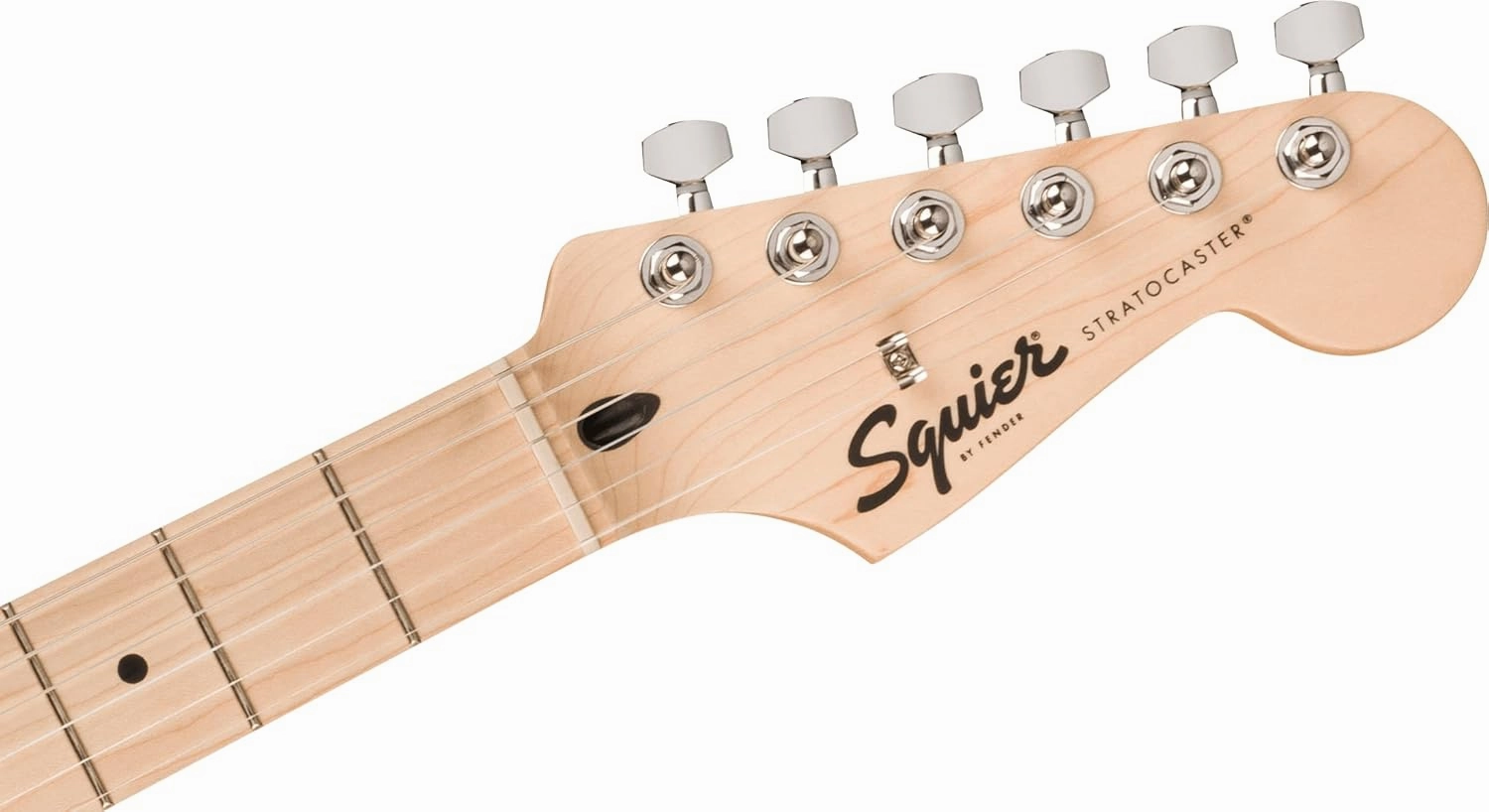 Squire Sonic Stratocaster HT Electric Guitar, Arctic White, Maple Fingerboard, White Pickguard