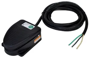 SSC Controls F200-1502 Foot Switch, Momentary Action, 8-ft Cable with Leads, Electrical, Die-Cast, Single Pedal, Made in USA