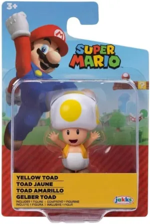 SUPER MARIO Mini Action Figure 2.5 Inch Yellow Toad Collectible Toy