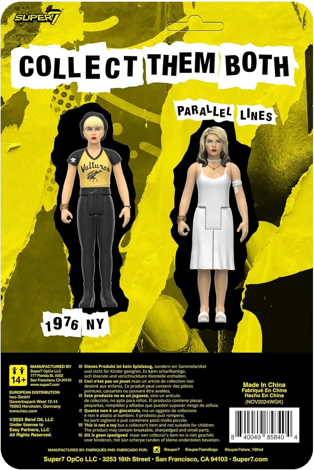Super7 Blondie Reaction Figures Wave 02 - Debbie Harry (Vultures) Action Figure