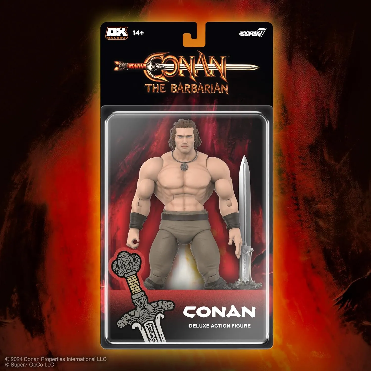Super7 Conan The Barbarian Deluxe Iconic Pose - 7" Conan Action Figure with Accessory Classic Movie Collectibles and Retro Toys