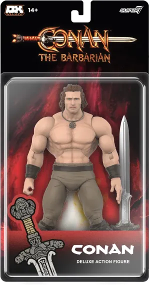 Super7 Conan The Barbarian Deluxe Iconic Pose - 7" Conan Action Figure with Accessory Classic Movie Collectibles and Retro Toys