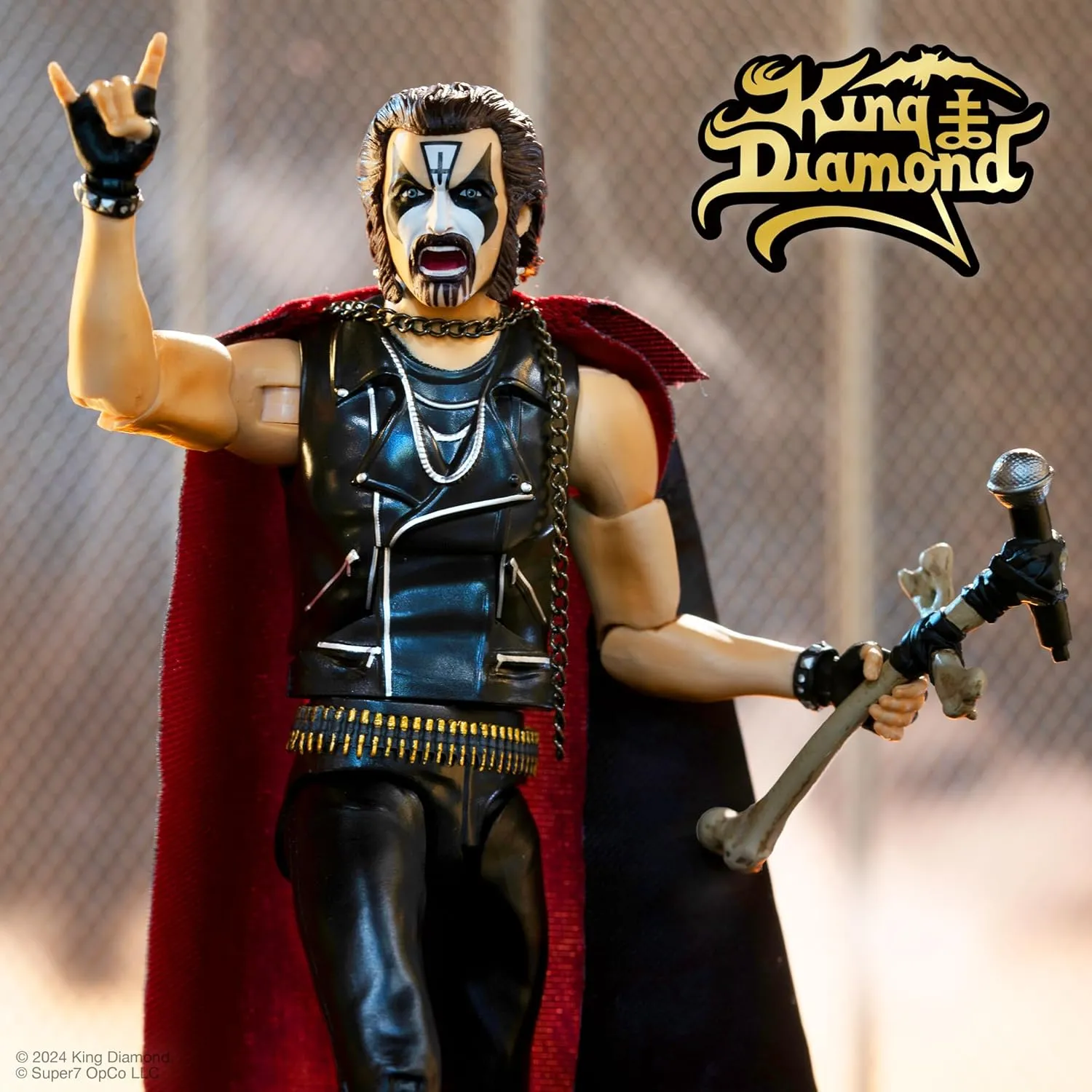 Super7 Deluxe King Diamond Abigail Era - 7" King Diamond Action Figure with Accessories Classic Heavy Metal Collectibles and Retro Toys