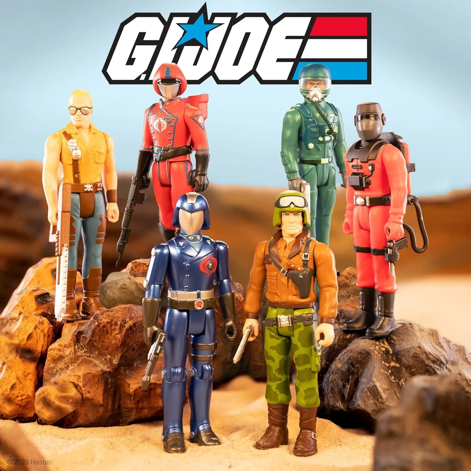 Super7 G.I. Joe General Hawk - 3.75" G.I. Joe Action Figure with Accessory Classic Cartoon Collectibles and Retro Toys