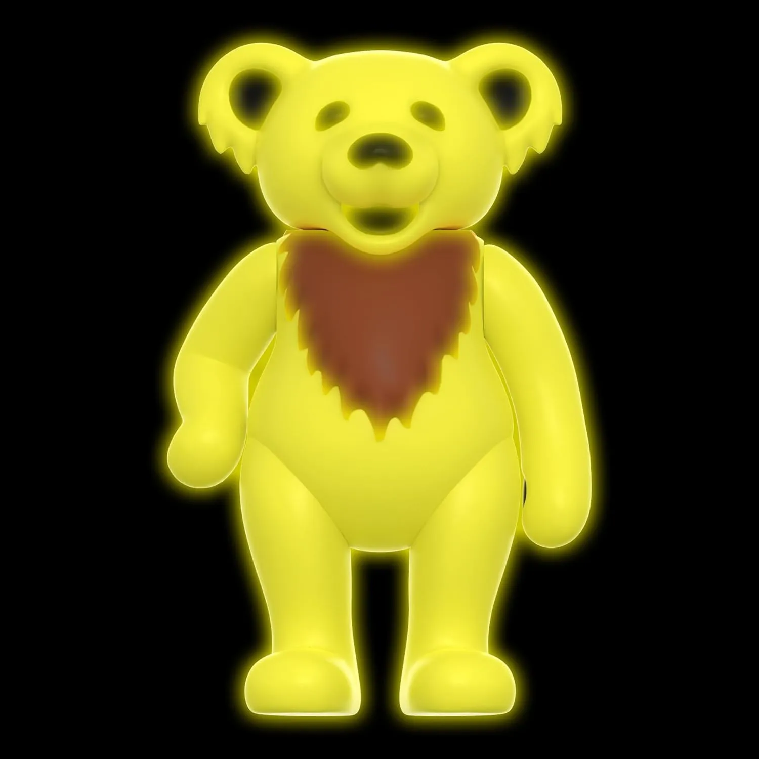 Super7 Grateful Dead Dancing Bear (Glow in The Dark) - 3.75" Grateful Dead Action Figure with Peg Stand Accessory Classic Music Collectibles and Retro Toys
