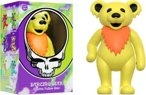 Super7 Grateful Dead Dancing Bear (Glow in The Dark) - 3.75" Grateful Dead Action Figure with Peg Stand Accessory Classic Music Collectibles and Retro Toys