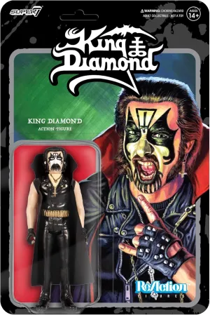 Super7 King Diamond - 3.75" King Diamond Action Figure with Accessory Classic Heavy Metal Collectibles and Retro Toys