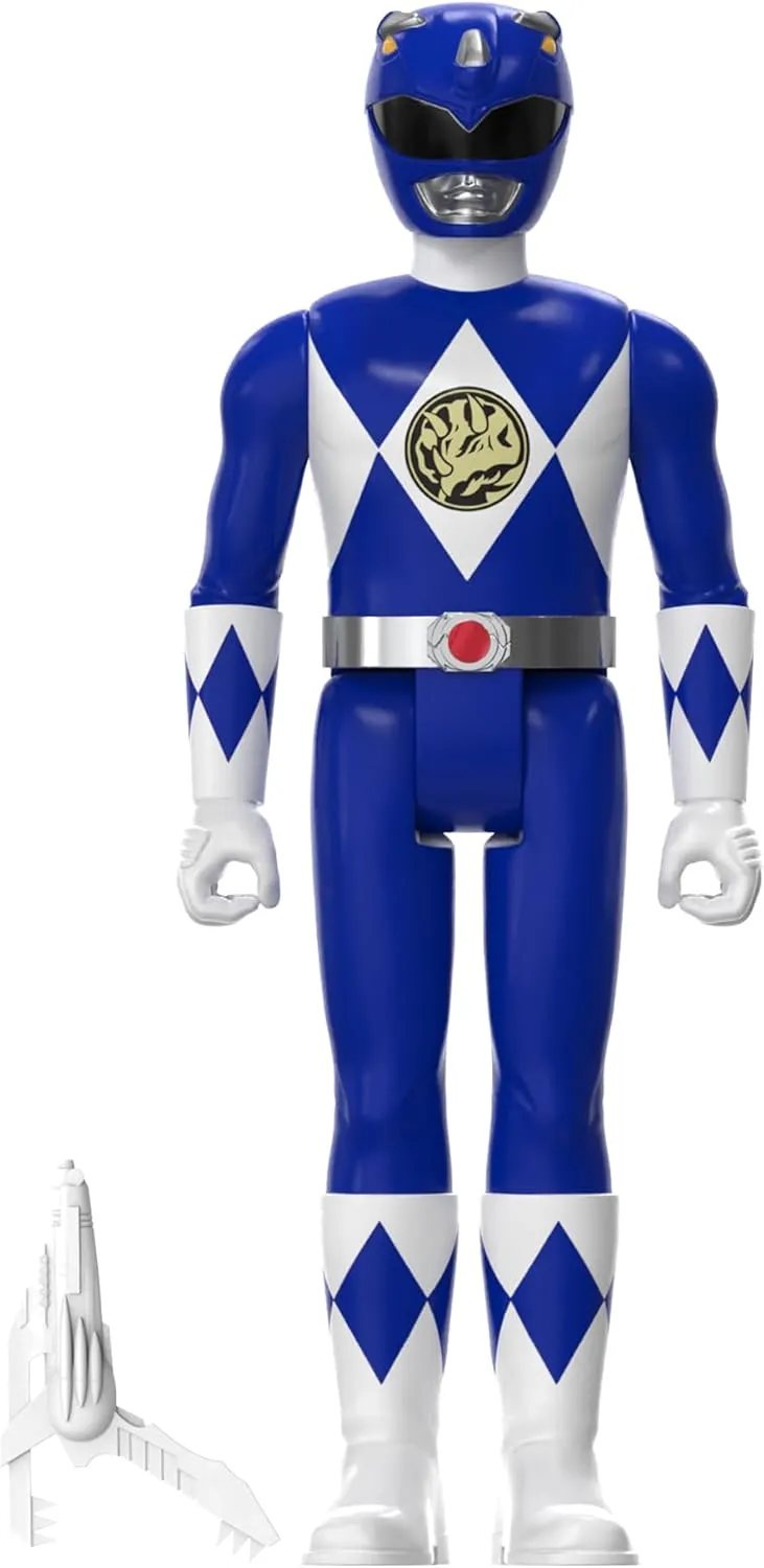 Super7 Mighty Morphin Power Rangers Blue Ranger - 3.75" Power Rangers Action Figure in Special Edition Packaging Classic TV Show Collectibles and Retro Toys