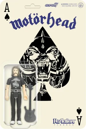 Super7 Motorhead Lemmy (Ace of Spades) Reaction Figure - 3.75" Motorhead Action Figure with Accessories Heavy Metal Collectibles and Retro Toys