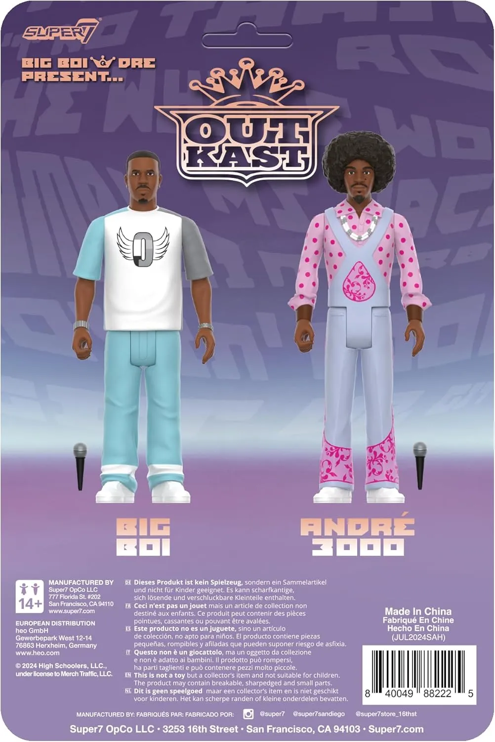 Super7 Outkast Reaction Figures Wave 03 - Outkast (Big Boi & Dre Present) Action Figure