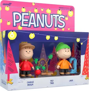 Super7 Peanuts Charlie Brown Holiday Box Set - (2-Pack) 3.75" Peanuts Action Figures with Accessories Classic TV Show Collectibles and Retro Toys