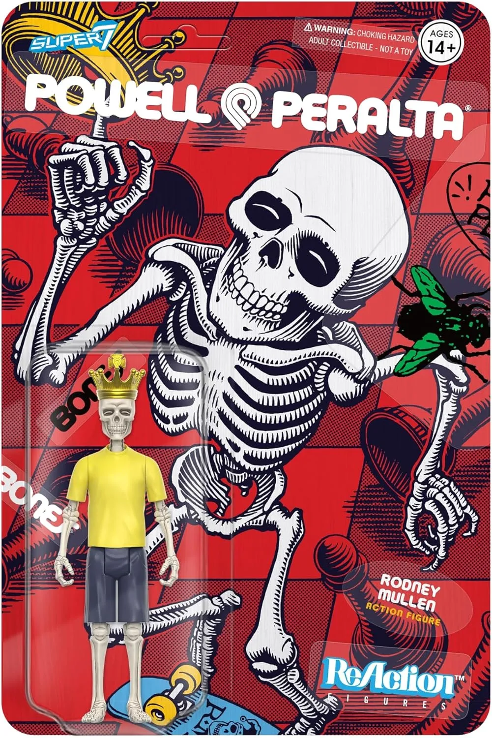 Super7 Powell-Peralta Rodney Mullen - 3.75" Powell-Peralta Action Figure Classic Skateboard Collectibles and Retro Toys