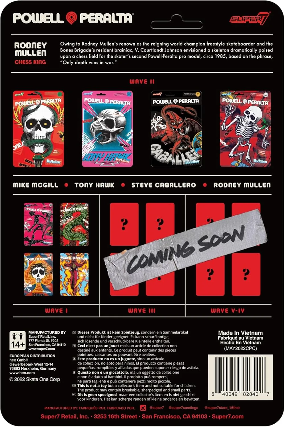 Super7 Powell-Peralta Rodney Mullen - 3.75" Powell-Peralta Action Figure Classic Skateboard Collectibles and Retro Toys