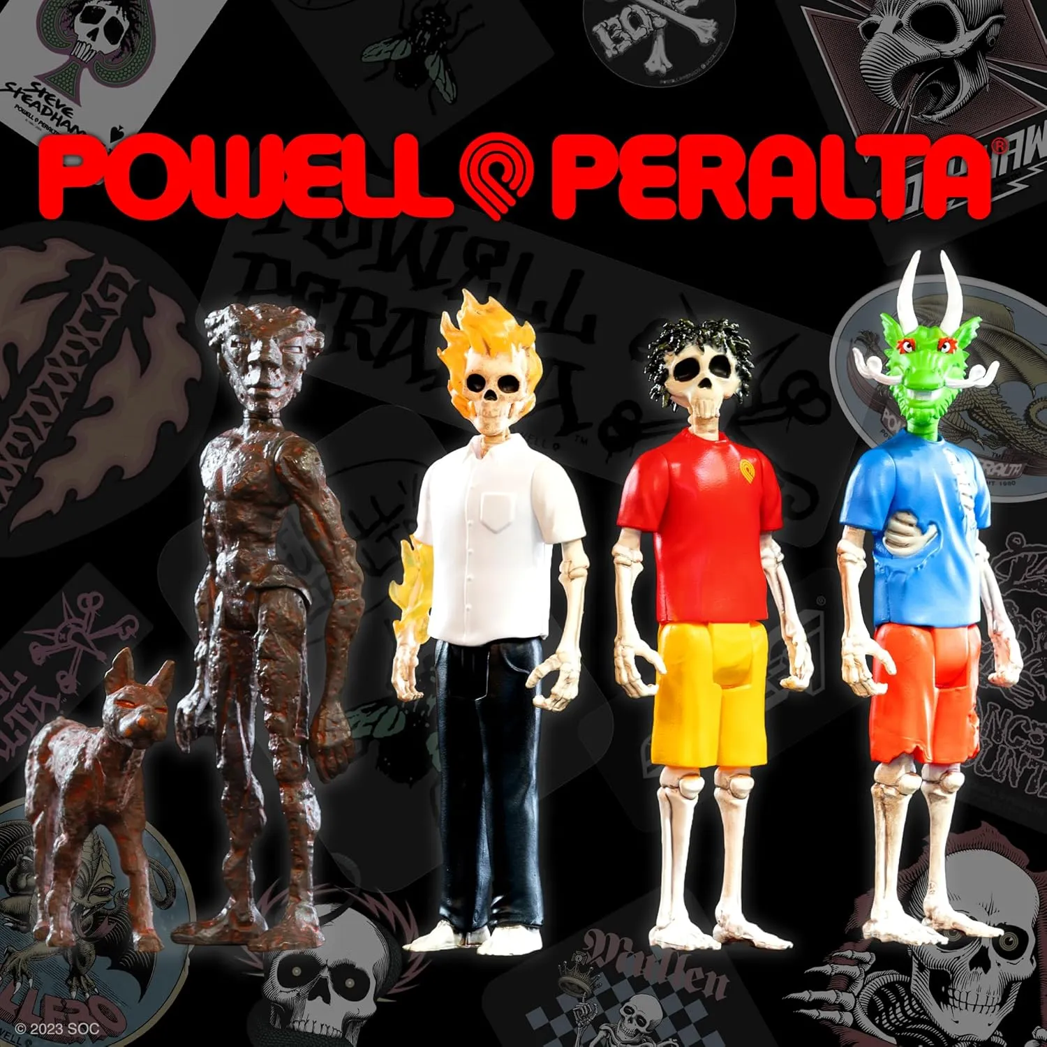 Super7 Powell-Peralta Steve Steadham (Del Mar) - 3.75" Powell-Peralta Action Figure with Accessories Classic Skateboard Collectibles and Retro Toys
