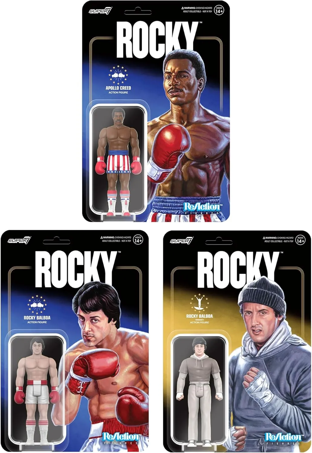 Super7 Rocky Apollo Creed (Boxing) - 3.75" Rocky Action Figure Classic Movie Collectibles and Retro Toys