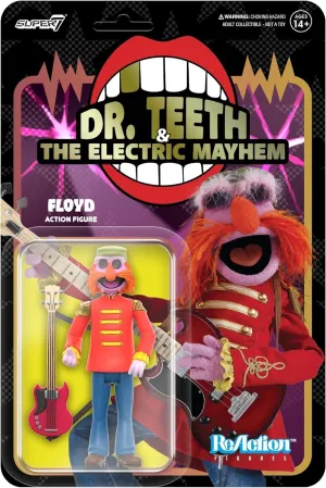 Super7 The Muppets Electric Mayhem Band Floyd - 3.75" Muppets Action Figure with Accessory Classic Cartoon Collectibles and Retro Toys