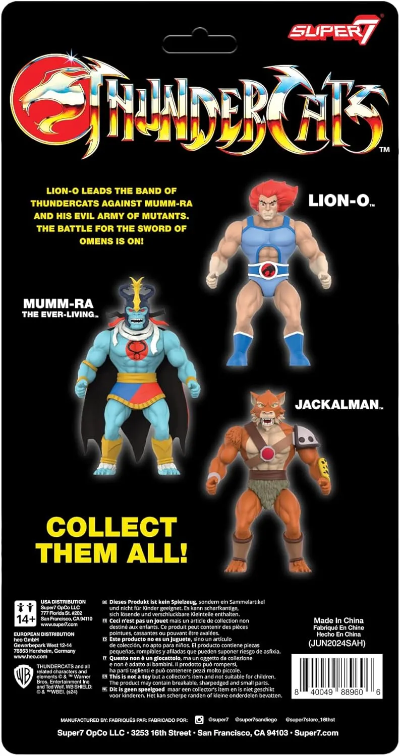 Super7 Thundercats Vintage Figures Wave 01 - Jackalman Action Figure