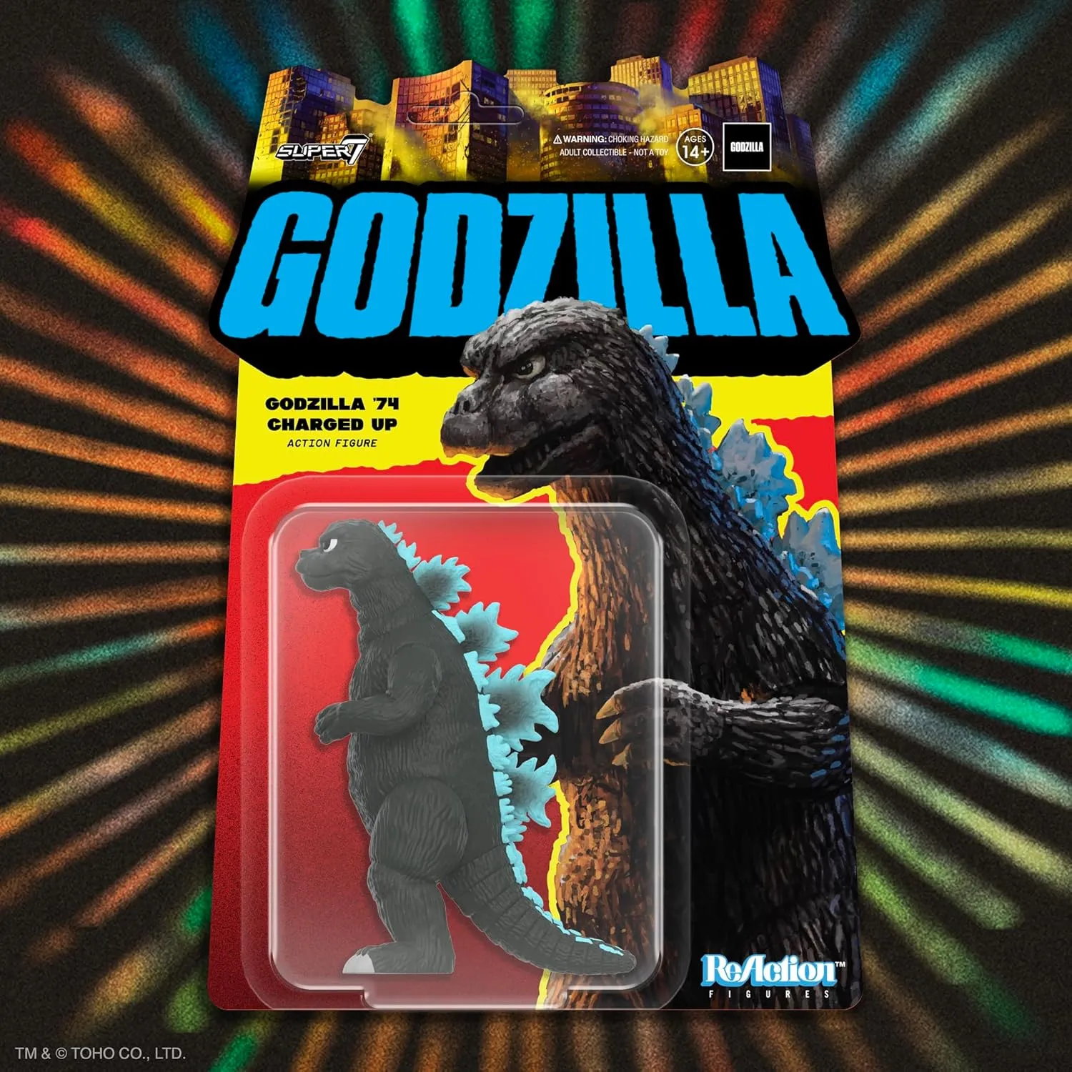 Super7 Toho Godzilla 1974 (Charged Up) - 3.75" Toho Godzilla Action Figure Classic Movie Collectibles and Retro Toys