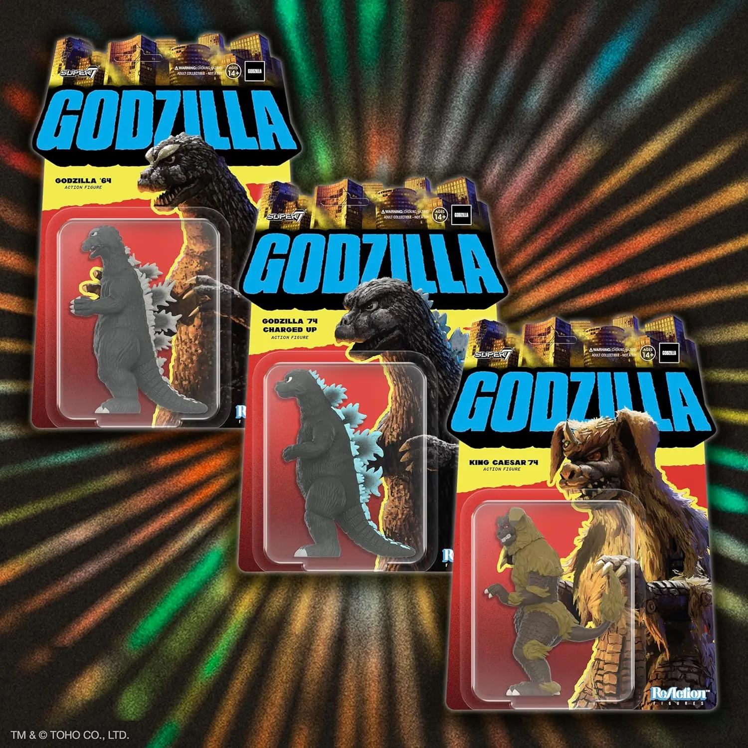 Super7 Toho Godzilla King Caesar '74-3.75" Toho Godzilla Action Figure Classic Movie Collectibles and Retro Toys