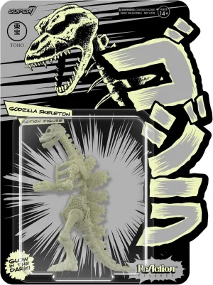 Super7 Toho Godzilla Skeleton (Glow) - 3.75" Toho Godzilla Action Figure Classic Movie Collectibles and Retro Toys